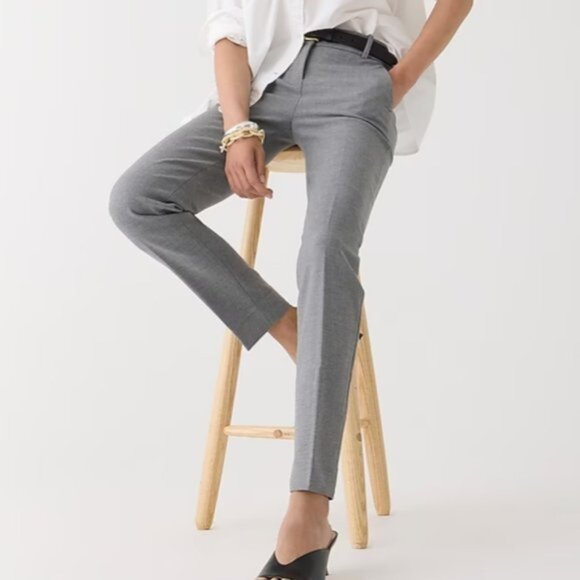 J. Crew Pants - J.Crew 365 Cameron Slim Crop Pants Gray Stretch Straight Leg Size 6